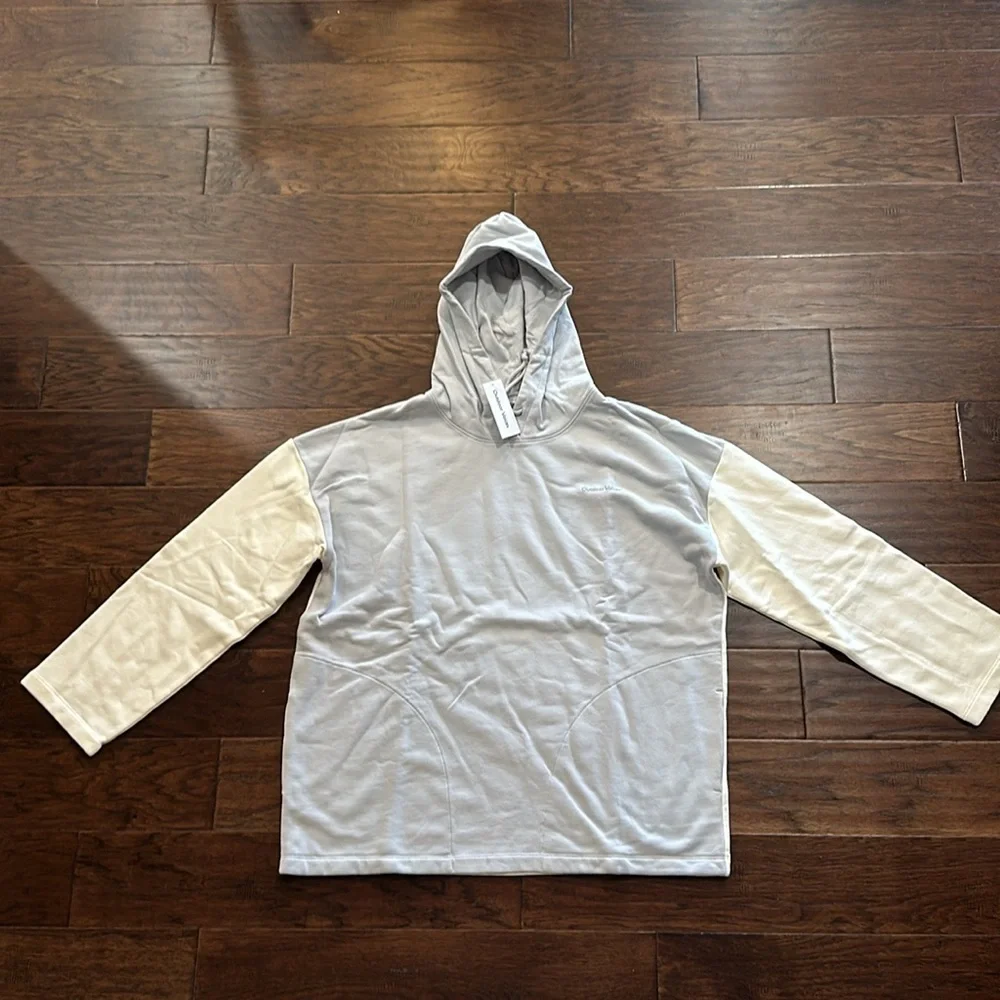 Outdoor Voices Soft Cotton Oversized Hoodie in Dove/Bone M - Picture 3 of 8